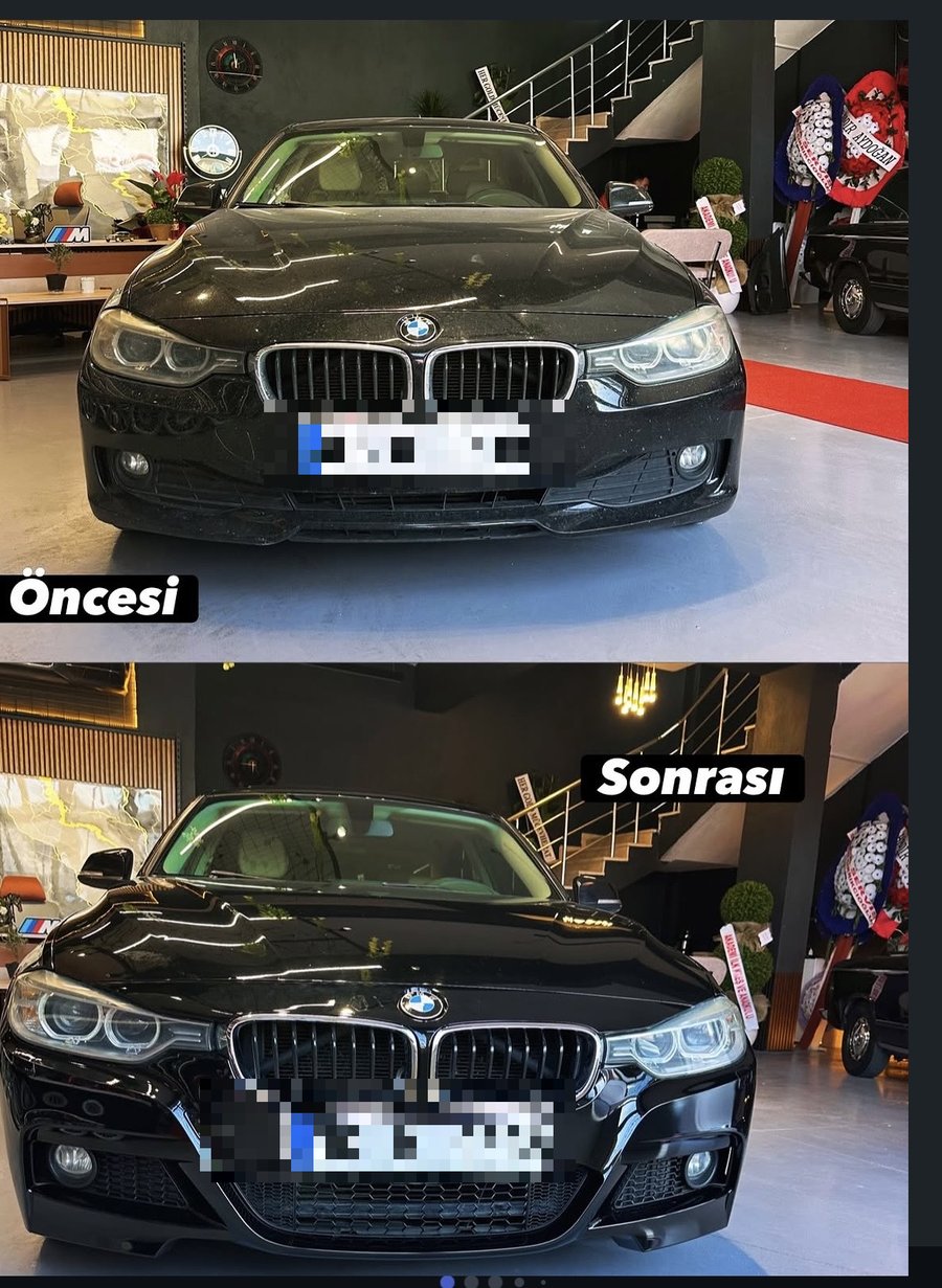 BMW F30 M Tech dönüşüm — öncesi ve sonrası